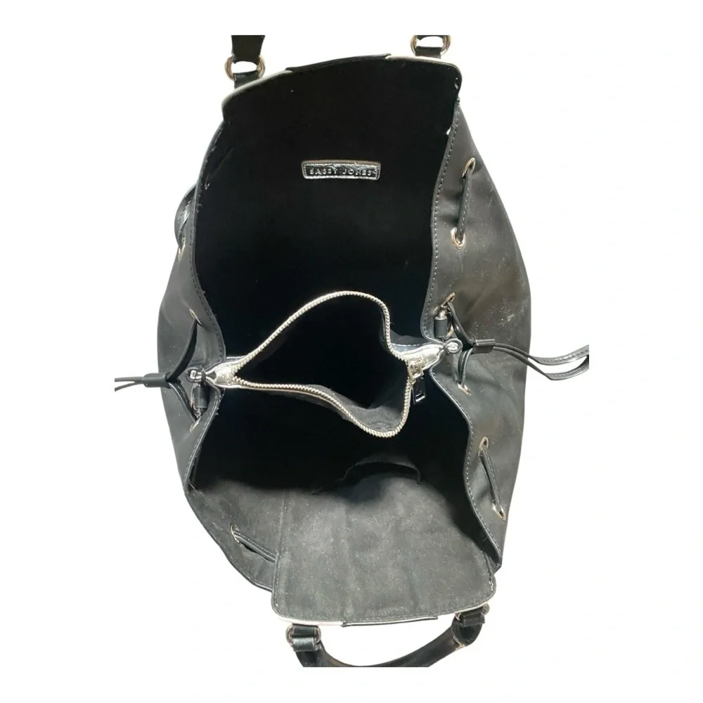 Sassy Jones Lori Black and Silver Satchel/Tote Hand Bag
